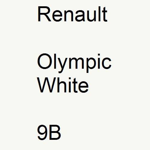 Renault, Olympic White, 9B.